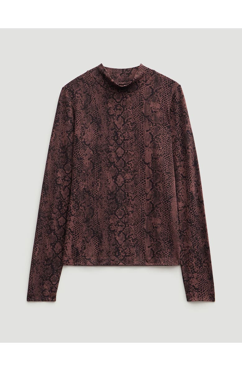 Hush Printed Long Sleeve Top, Alternate, color, Snake Print Brown