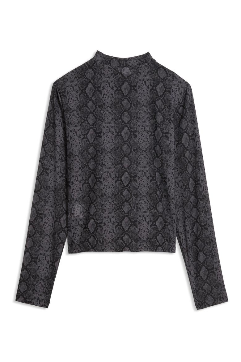 AOP Snake Print Long Sleeve Mesh T-Shirt, Alternate, color, PUMA BLACK