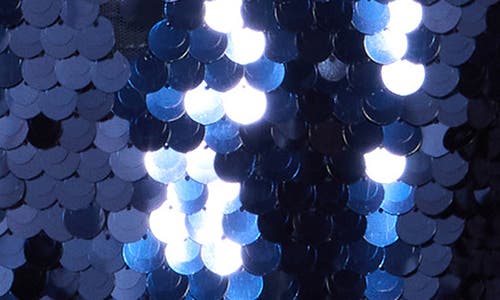 Ichi Sparkle Sequin Camisole In Maritime Blue