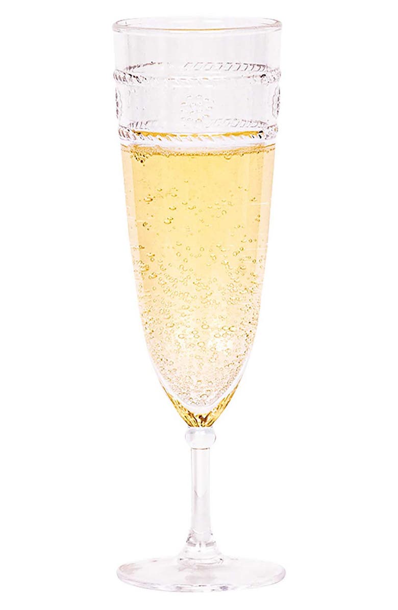 Juliska Isabella Set of 4 Acrylic Champagne Flutes, Alternate, color, Clear