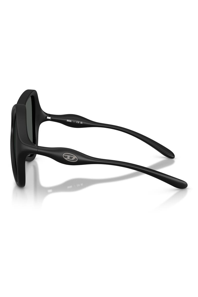 DL3010U 53mm Cat Eye Sunglasses, Alternate, color, BLACK MATTE / DARK GREY