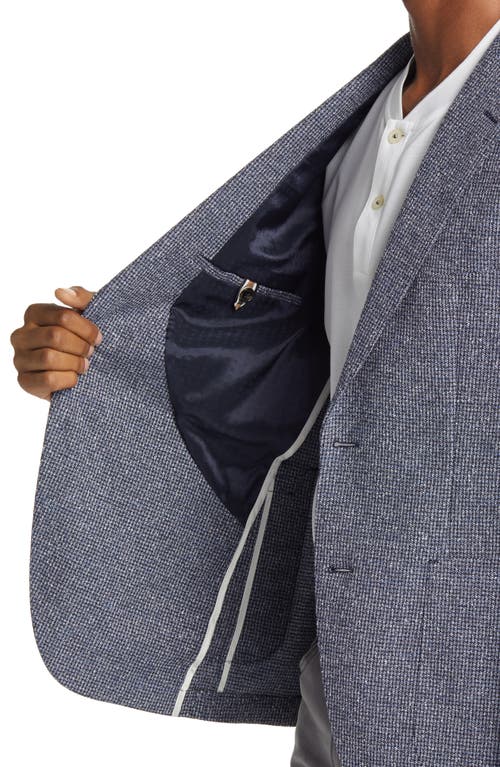Shop Hugo Boss Janson Regular Fit Microcheck Wool Blend Sport Coat In Dark Blue