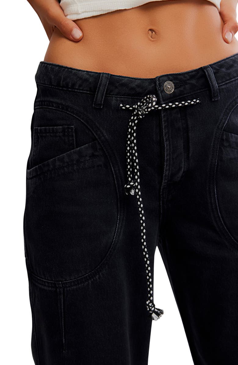 Free People Love Language Wide Leg Jeans, Alternate, color, Hideaway