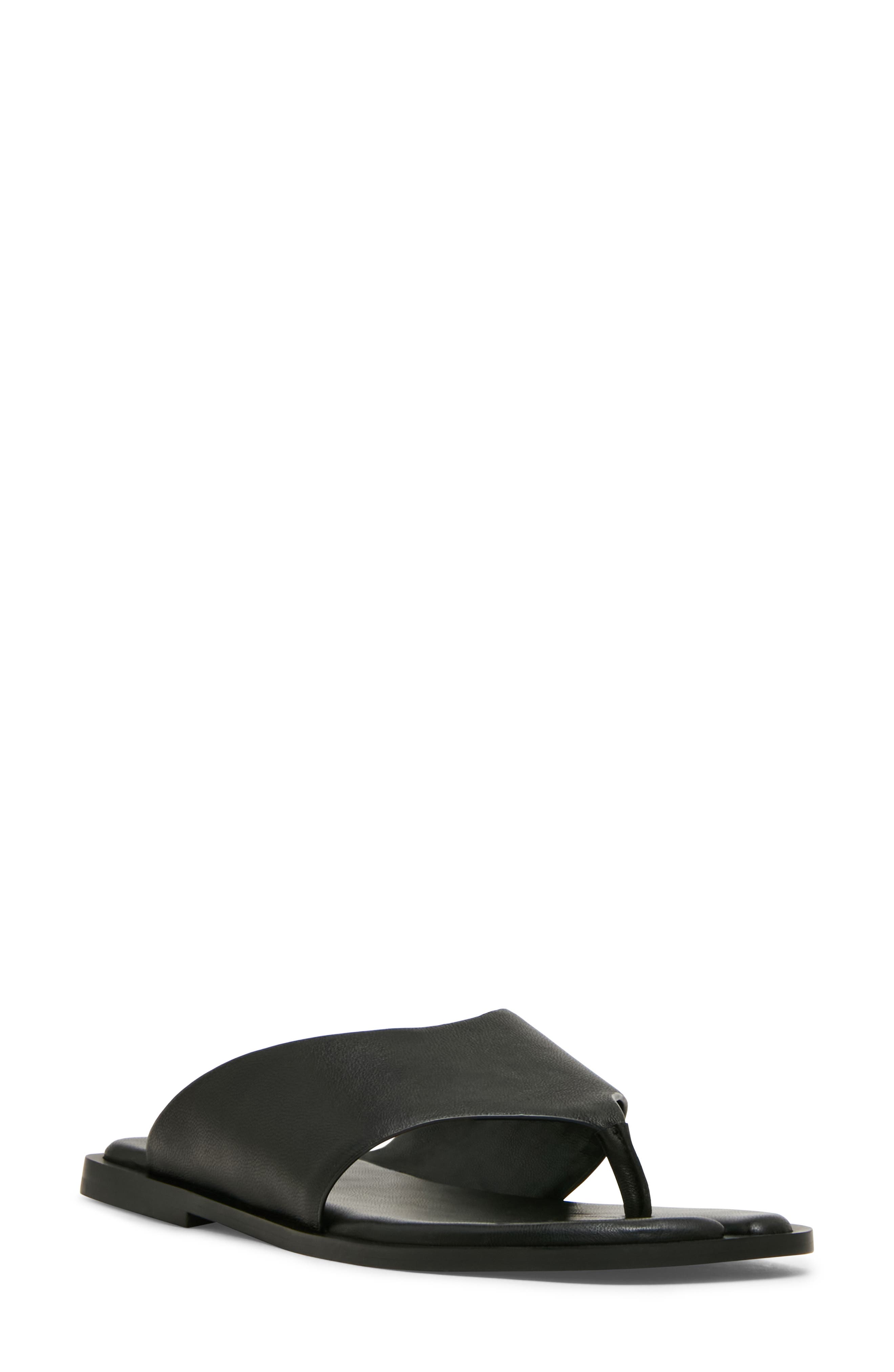 Steve Madden Illia Flip Flop, Main, color, Black Leather