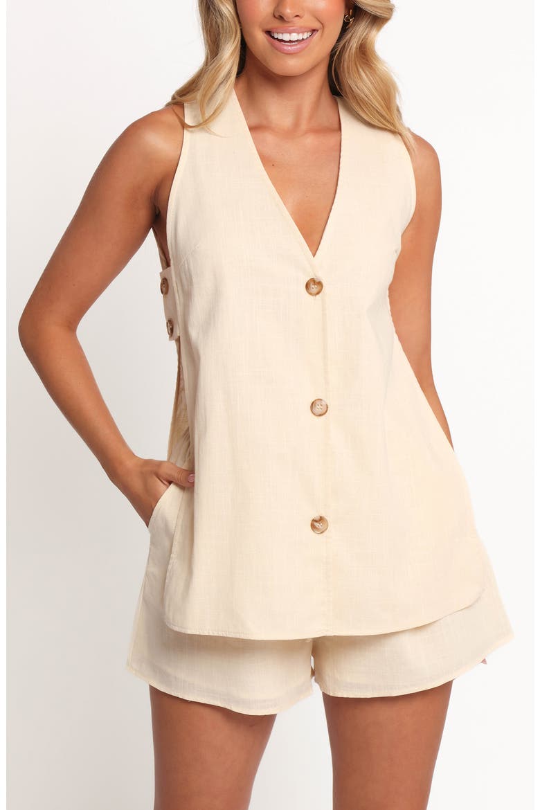 Miller Cotton Vest & Shorts Set, Main, color, BUTTER YELLOW