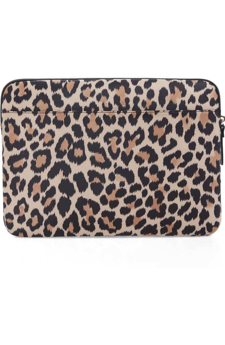 Kate Spade New York leopard 13-Inch laptop sleeve, Alternate, color,
