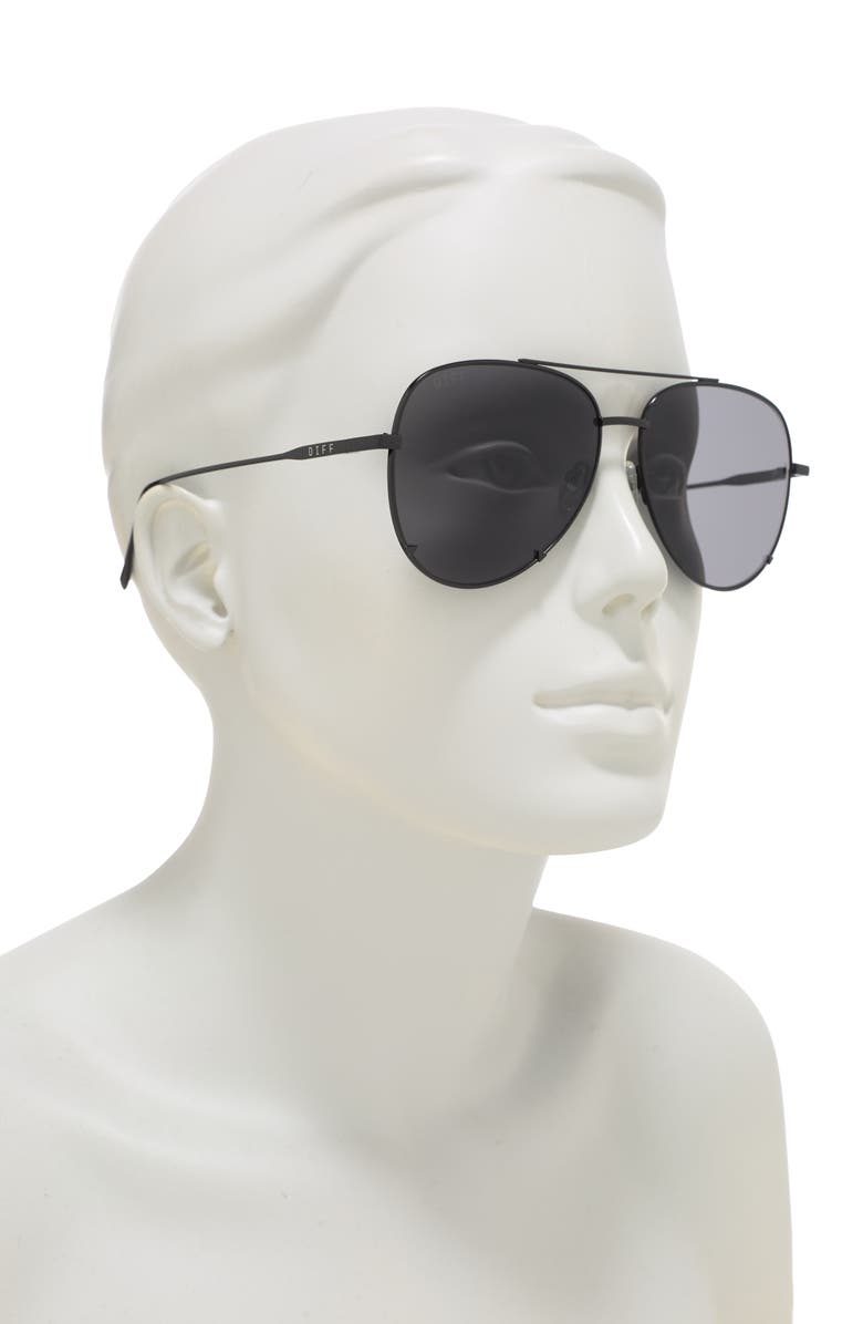 DIFF 63mm Scarlett Sunglasses, Alternate, color, Black/ Grey