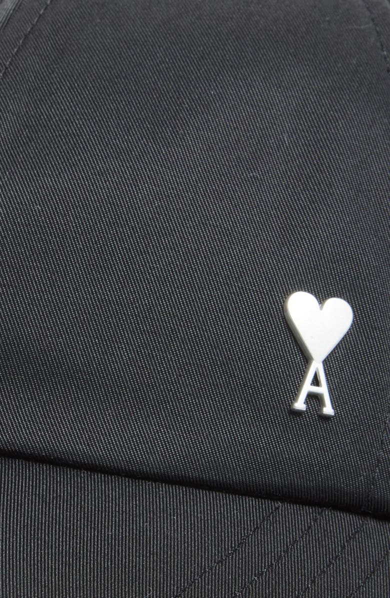 AMI PARIS Ami de Coeur Stud Technical Twill Baseball Cap, Alternate, color,