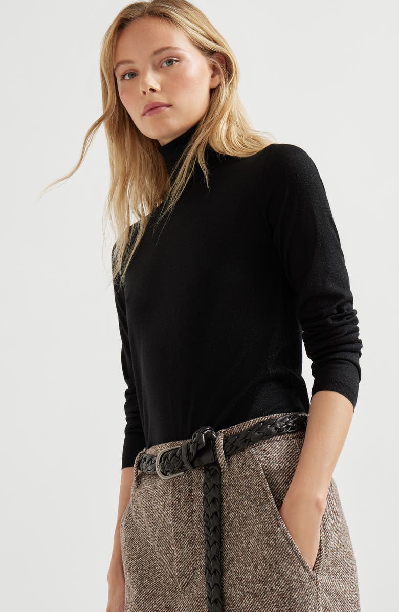 Brunello Cucinelli Lightweight sweater, Alternate, color, Black