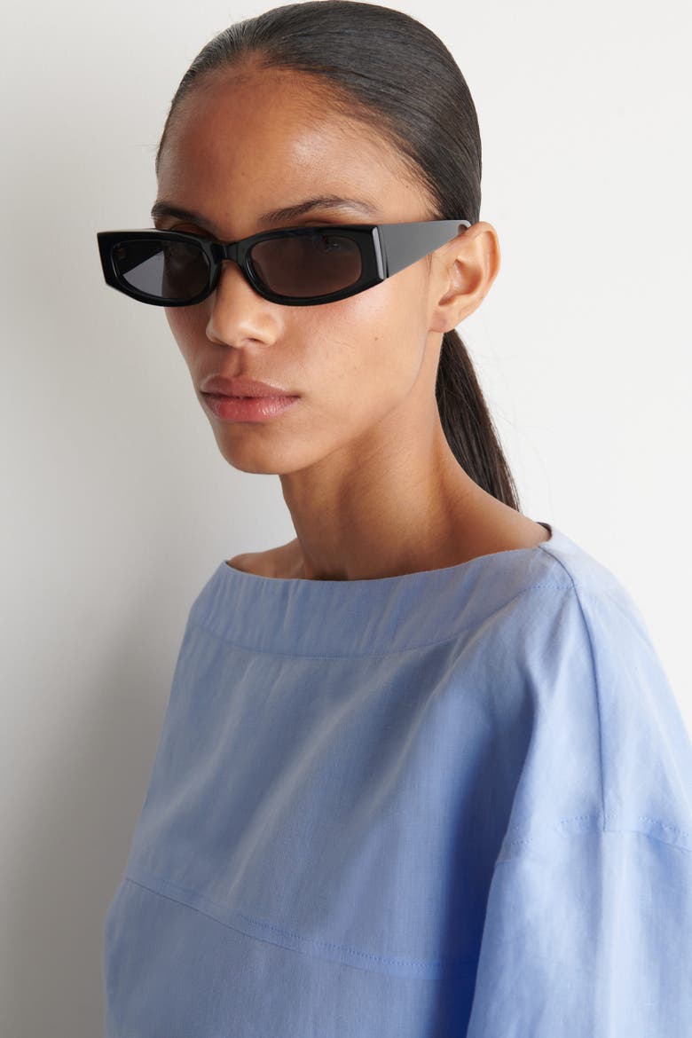 Boat-Neck Linen Blouse, Alternate, color, LIGHT BLUE