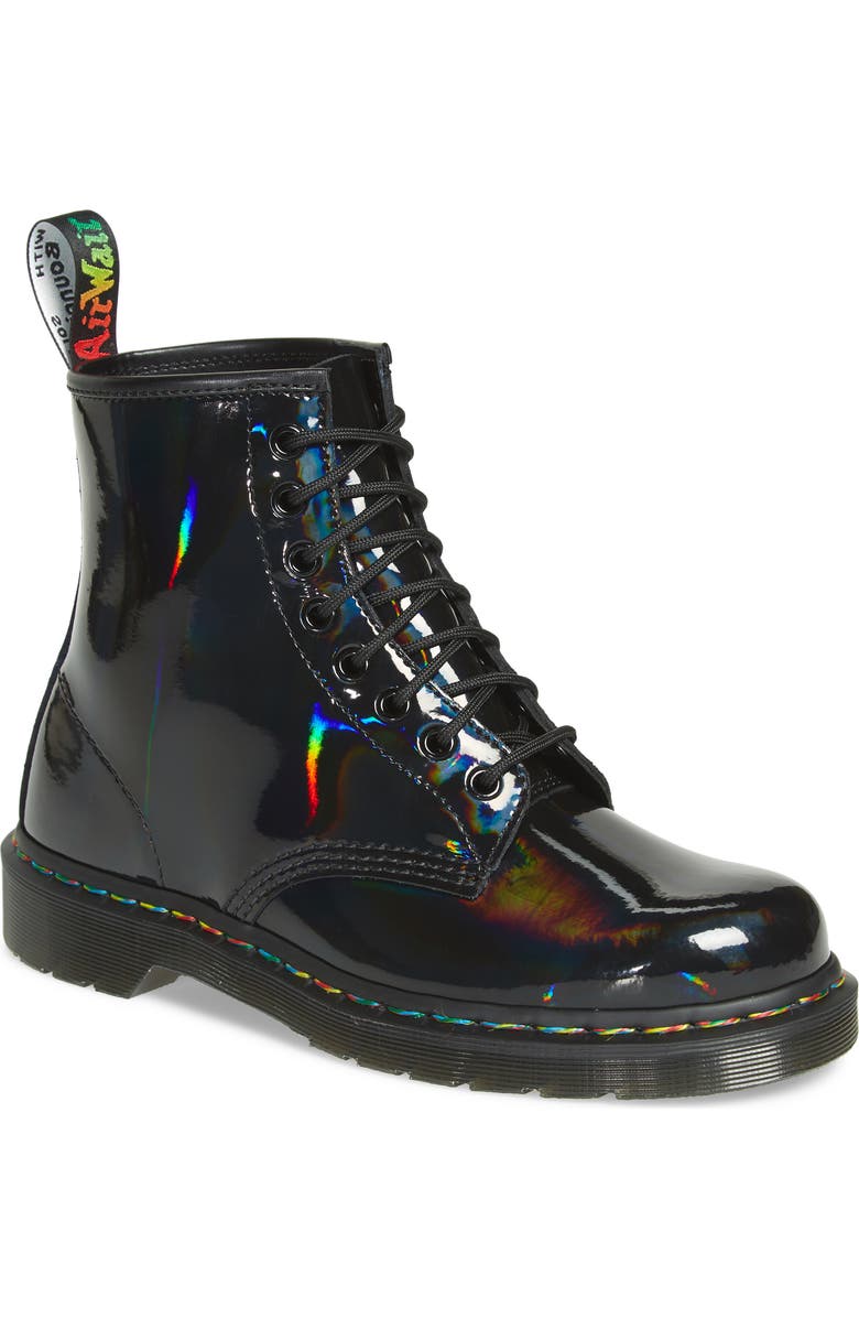 Dr. Martens 1460 Rainbow Patent Boot, Main, color,