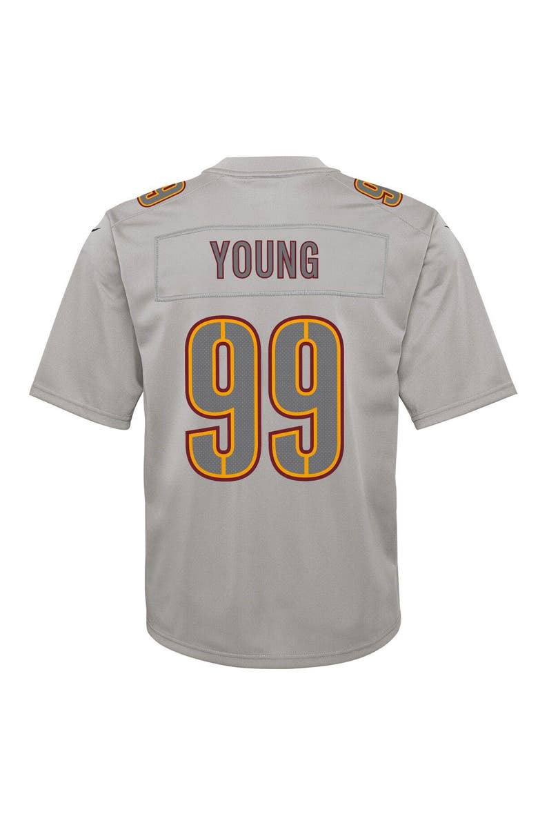 Nike Youth Nike Chase Young Gray Washington Commanders Atmosphere Fashion Game Jersey, Alternate, color,