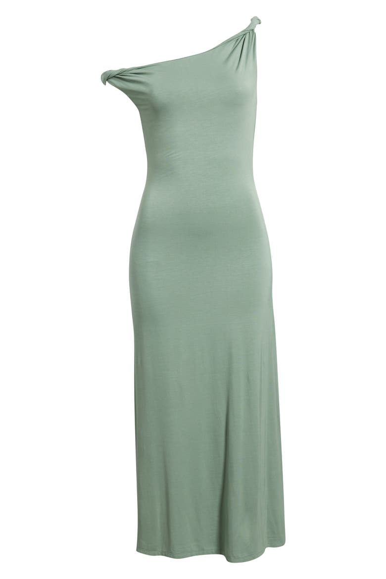 Carmella Asymmetric Midi Dress, Alternate, color, LODEN FOREST