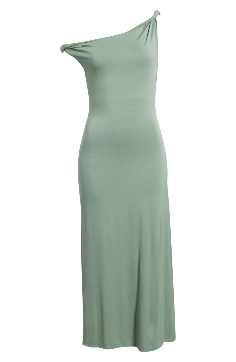 Nia Carmella Asymmetric Midi Dress, Alternate, color, Loden Forest