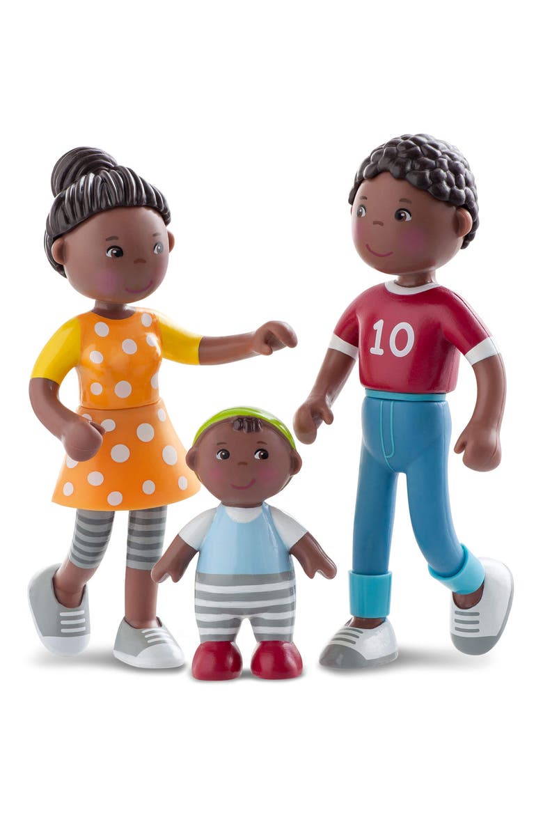 Little Friends Family Time - Mom, Dad and Baby Dollhouse Toy Figures, Alternate, color, MULTI