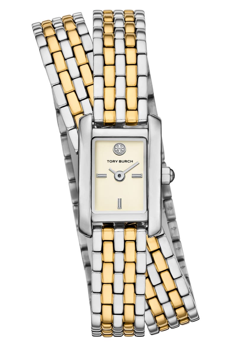 The Mini Eleanor Double Bracelet Watch, 17mm x 25mm, Main, color, TWO TONE