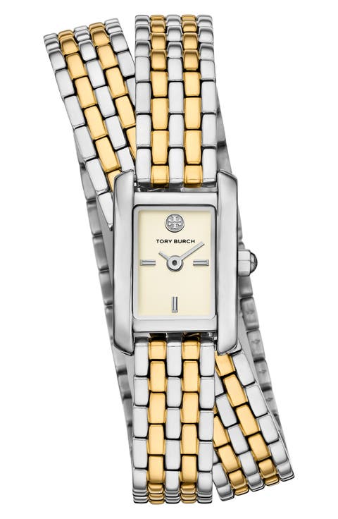 The Mini Eleanor Two-Tone Double Bracelet Watch, 17mm x 19mm