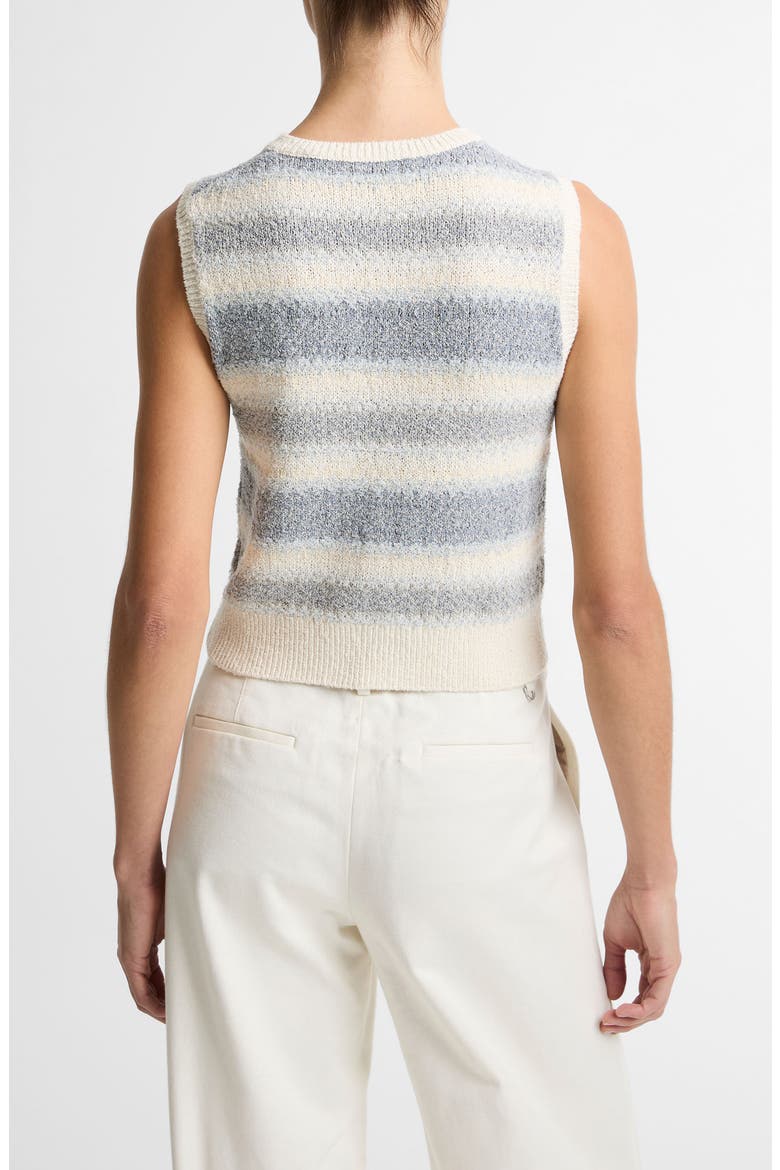 Summer Fair Isle Silk Blend Sweater Vest, Alternate, color, PALE TIDE COMBO