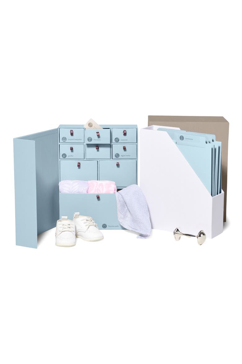 Baby Deluxe Keepsake Box, Main, color, LIGHT BLUE