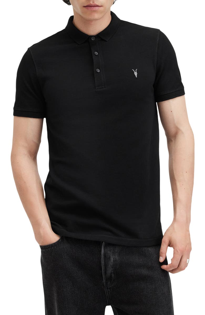 AllSaints Reform Cotton Piqué Polo, Main, color,