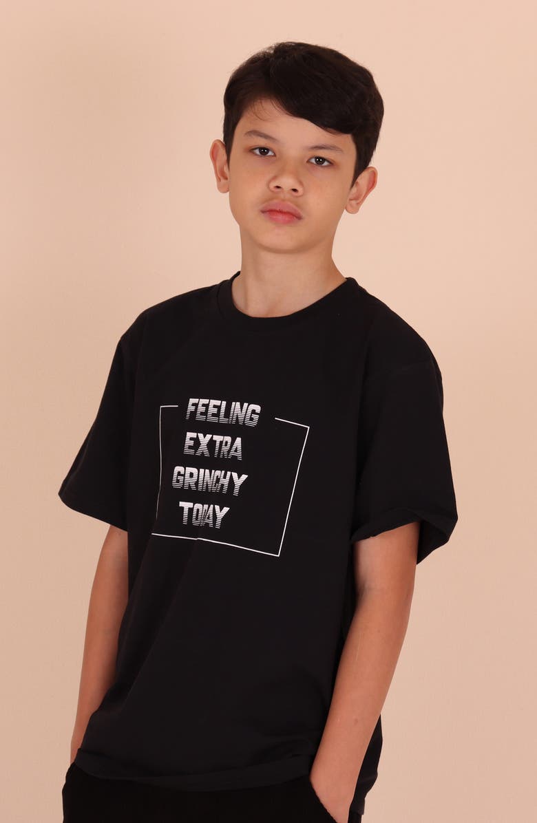 TINY TRIBE Kids' Extra Grinchy Graphic T-Shirt, Alternate, color, Black