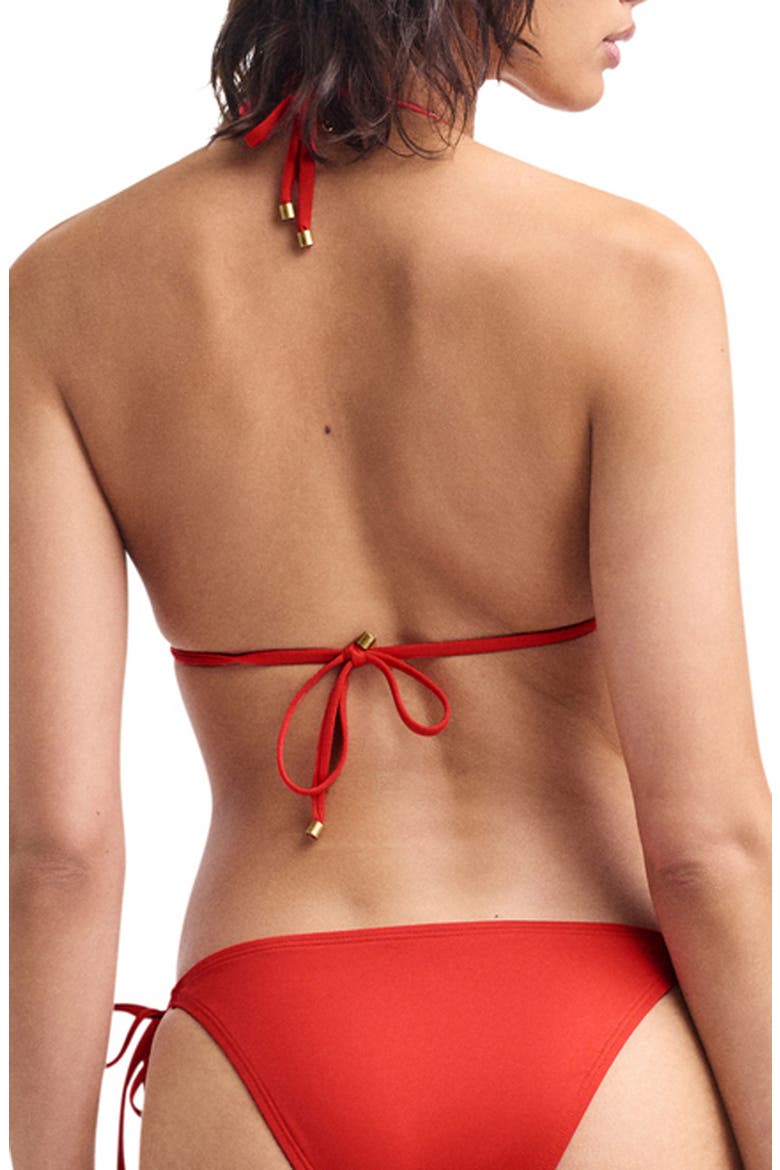 Gia Triangle Bikini Top, Alternate, color, RUBY RED
