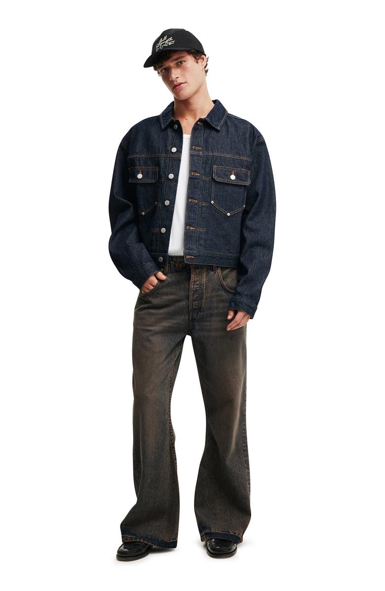 Cotton On Men's Baggy Bootcut Jean, Alternate, color, Mocha