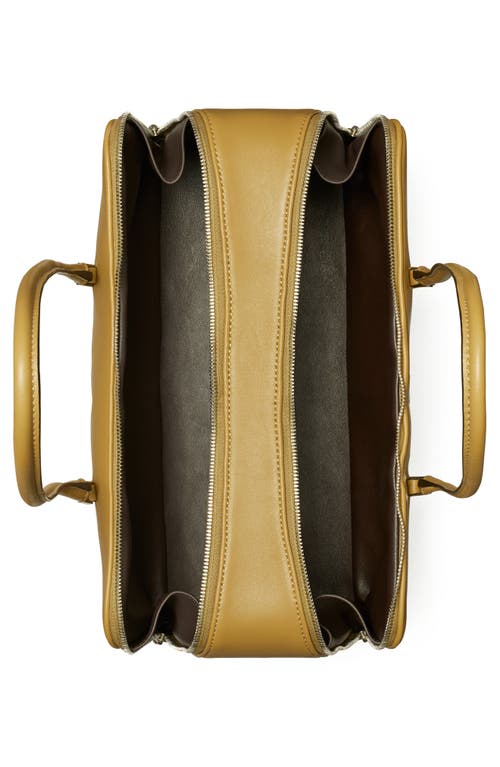 Tory Burch Marshmallow Leather Satchel In Brown