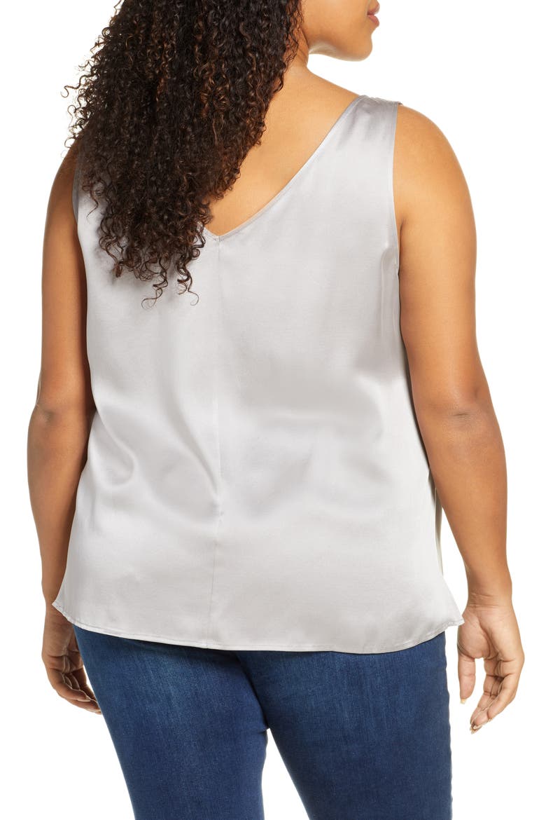 Silk Tank Top, Alternate, color, GREY