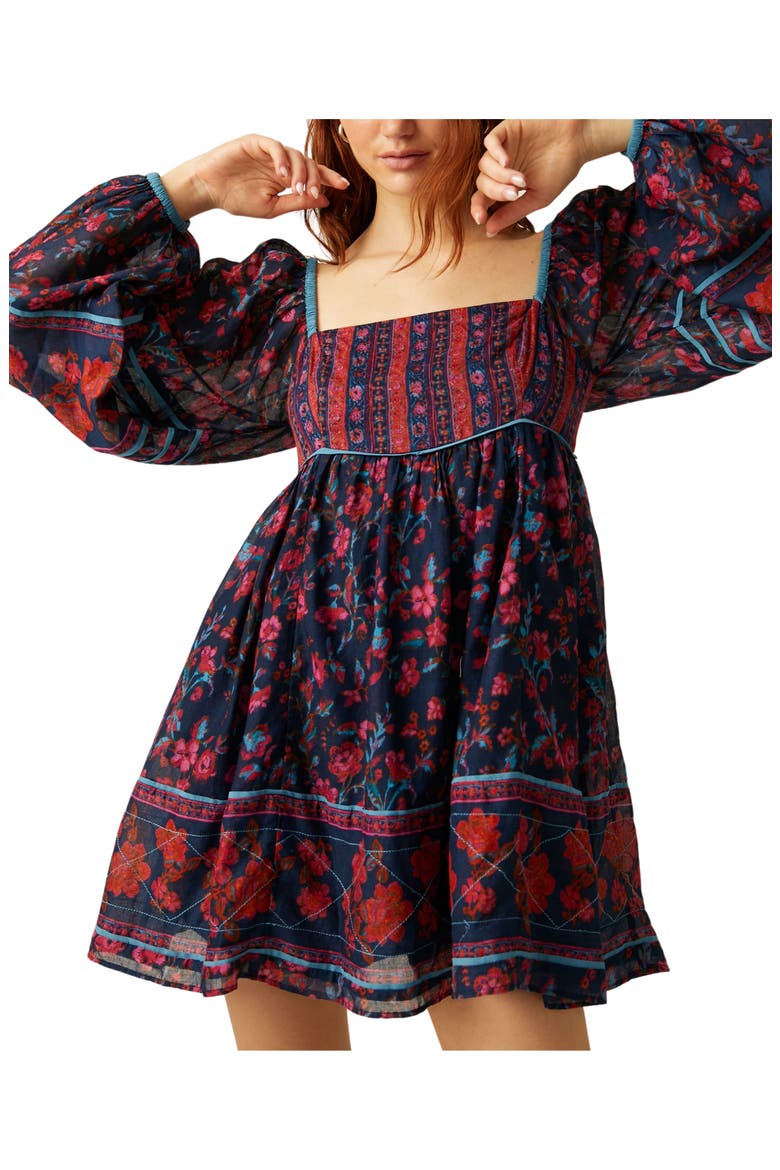 Endless Afternoon Print Long Sleeve Minidress, Alternate, color, MIDNIGHT COMBO