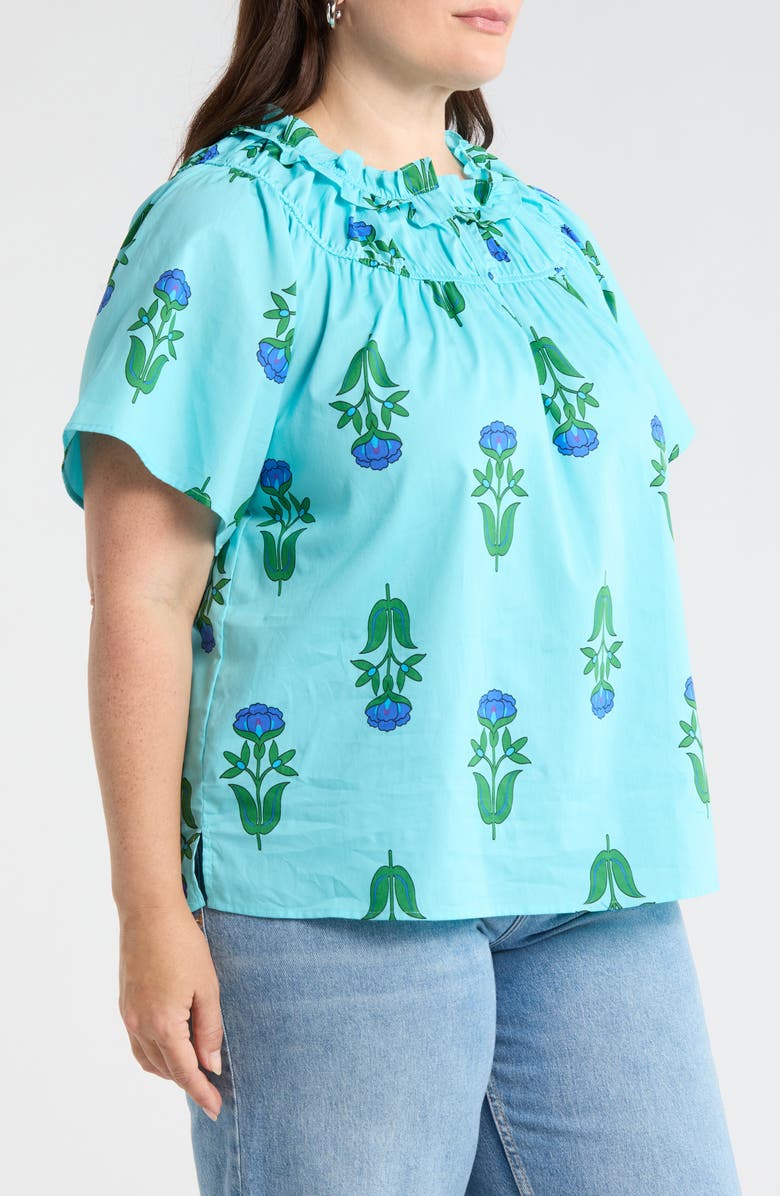 SUGARLIPS Romery Abstract Terie Top, Alternate, color, Blues-Grns-Mul