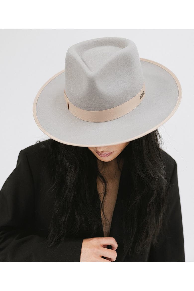 Monroe Rancher Wool Fedora Hat, Alternate, color, Light Grey