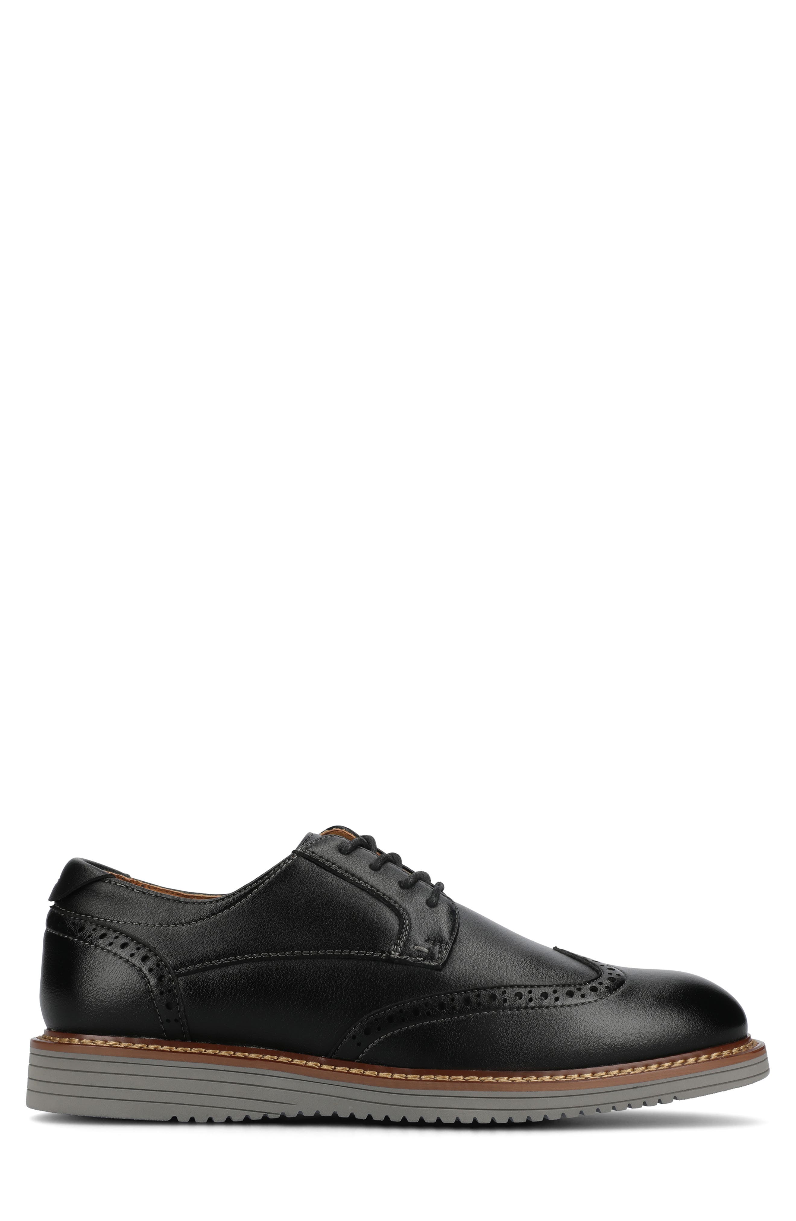 VANCE CO Lorenzo Wingtip Derby, Alternate, color, Black