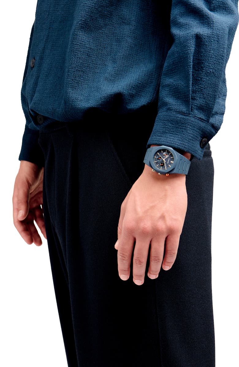 D1 Milano Polychrono Bracelet Watch, 40.5mm, Alternate, color, Blue