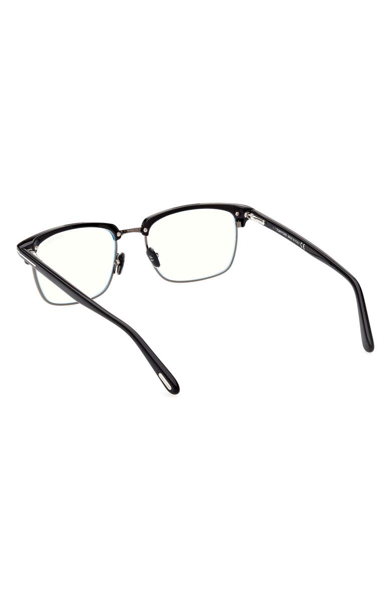 TOM FORD 54mm Browline Blue Light Blocking Glasses, Alternate, color,