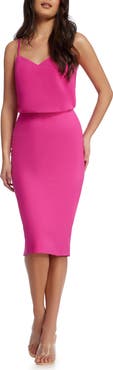 Dress the Population Alondra Blouson Sheath Dress