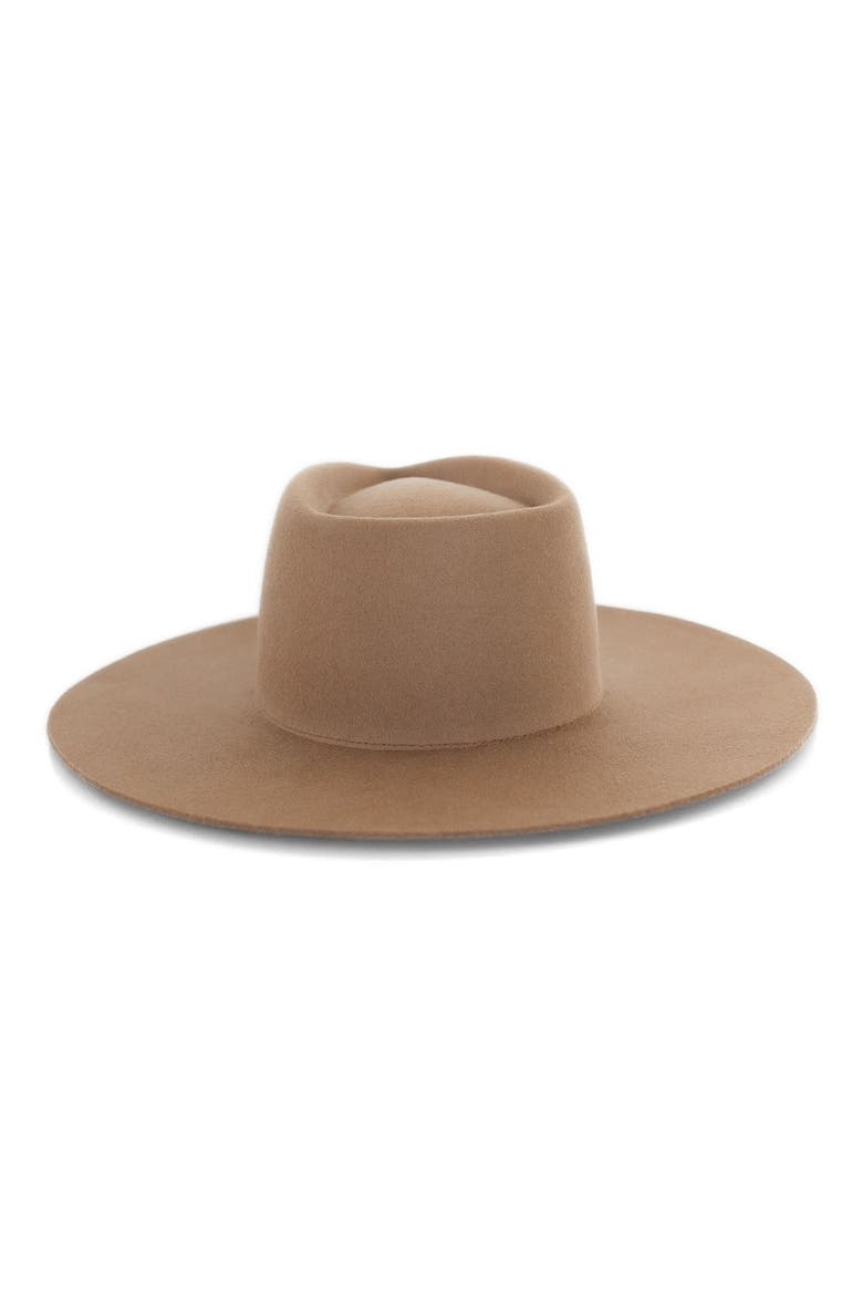 Dakota Wide Brim Felt Hat, Alternate, color, BROWN