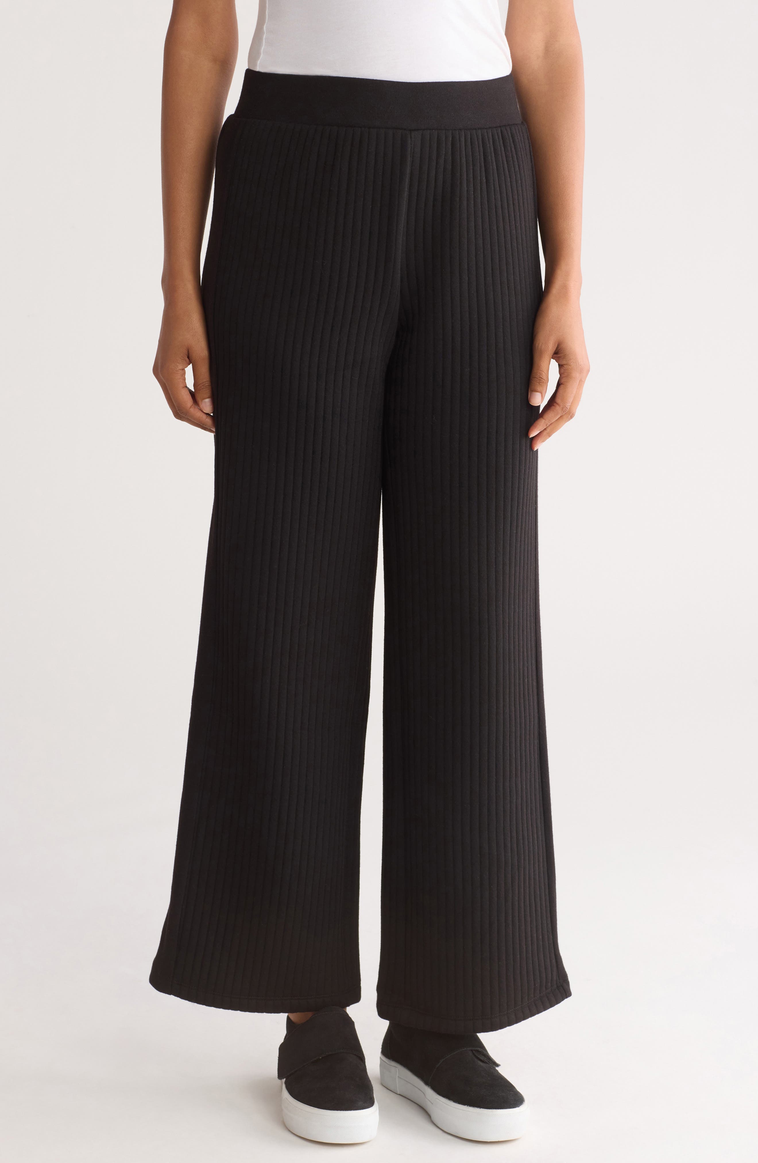 T Tahari Ribbed Pull-On Pants