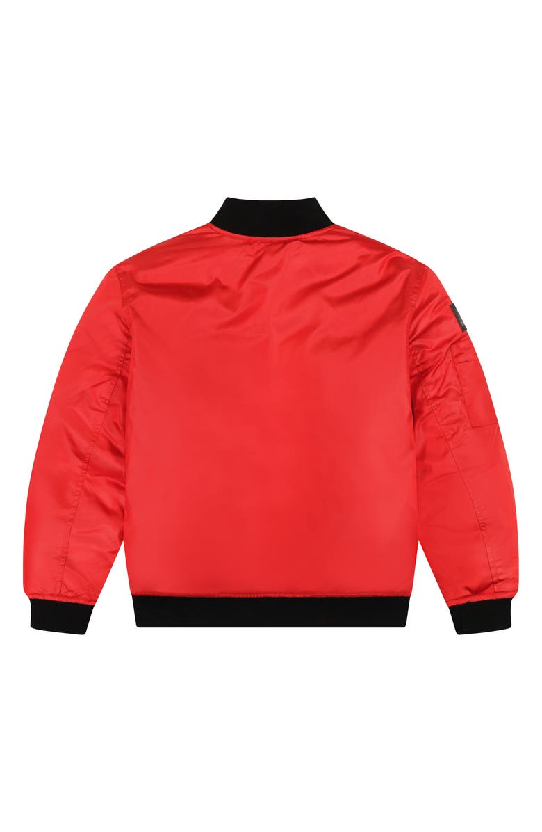 Andy & Evan x SPACEONE Kids' Reversible Bomber Jacket, Alternate, color, Mars Red