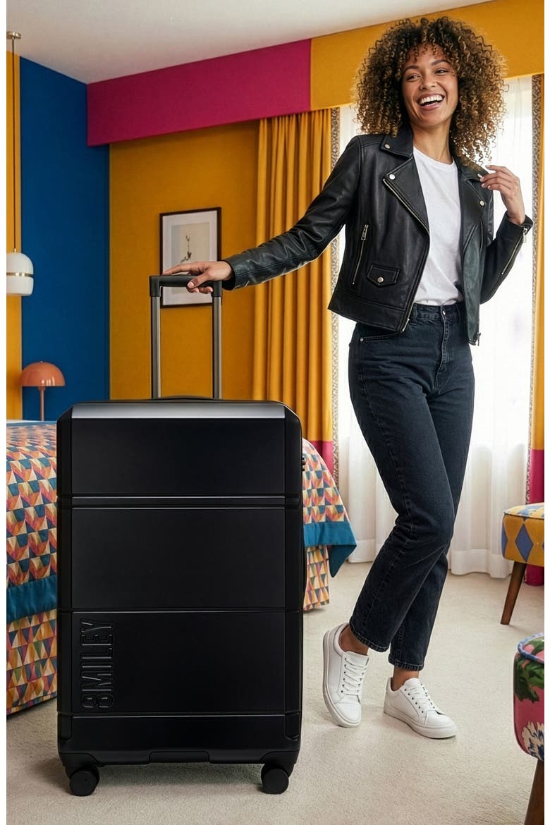 Cheerful Cruiser 3-Piece Expandable Hardside Spinner Luggage Set | Black, Alternate, color, Black
