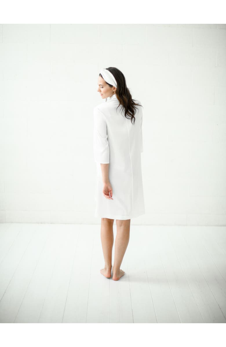 Alas Silk Long Shirt Dress, Alternate, color, Milk White