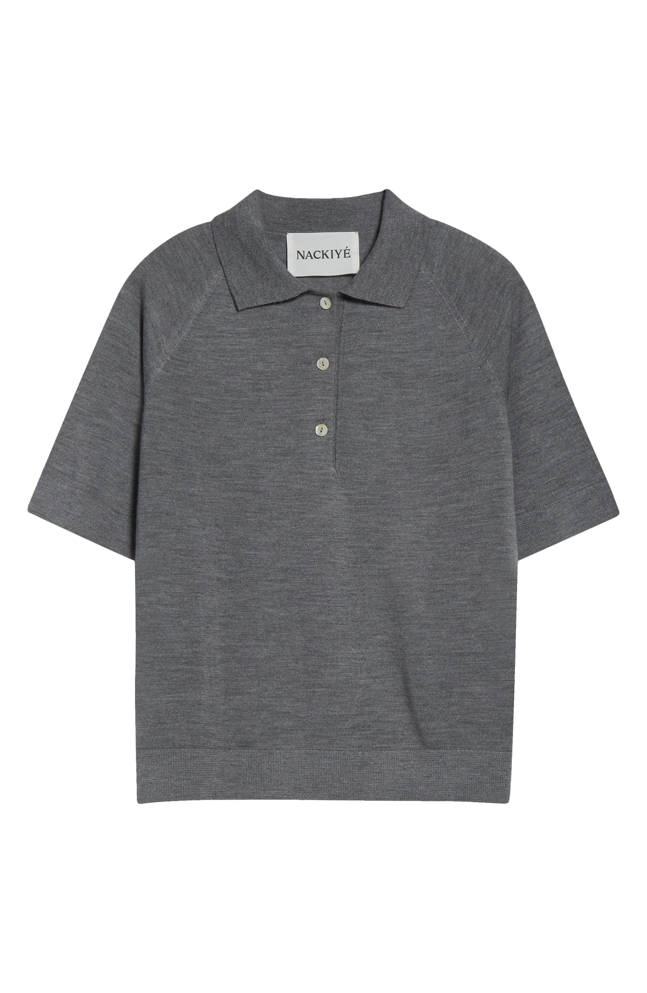 Nackiyé Nackiyè Virgin Wool & Silk Polo In Gray