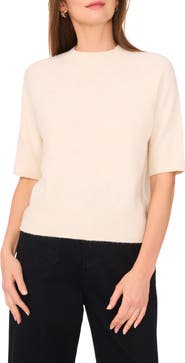 Vince Camuto Crewneck Short Sleeve Sweater