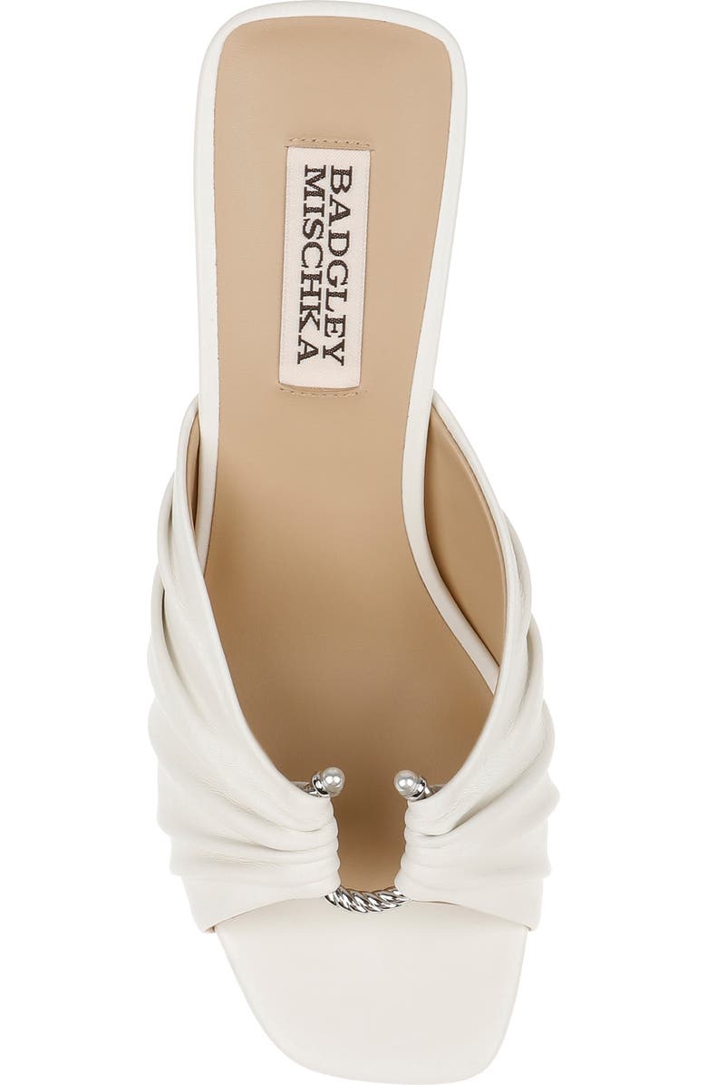 Badgley Mischka Collection Vayla Slide Sandal, Alternate, color, White Leather