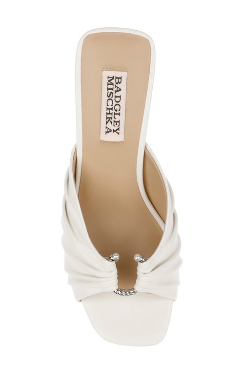 Badgley Mischka Collection Vayla Slide Sandal In White