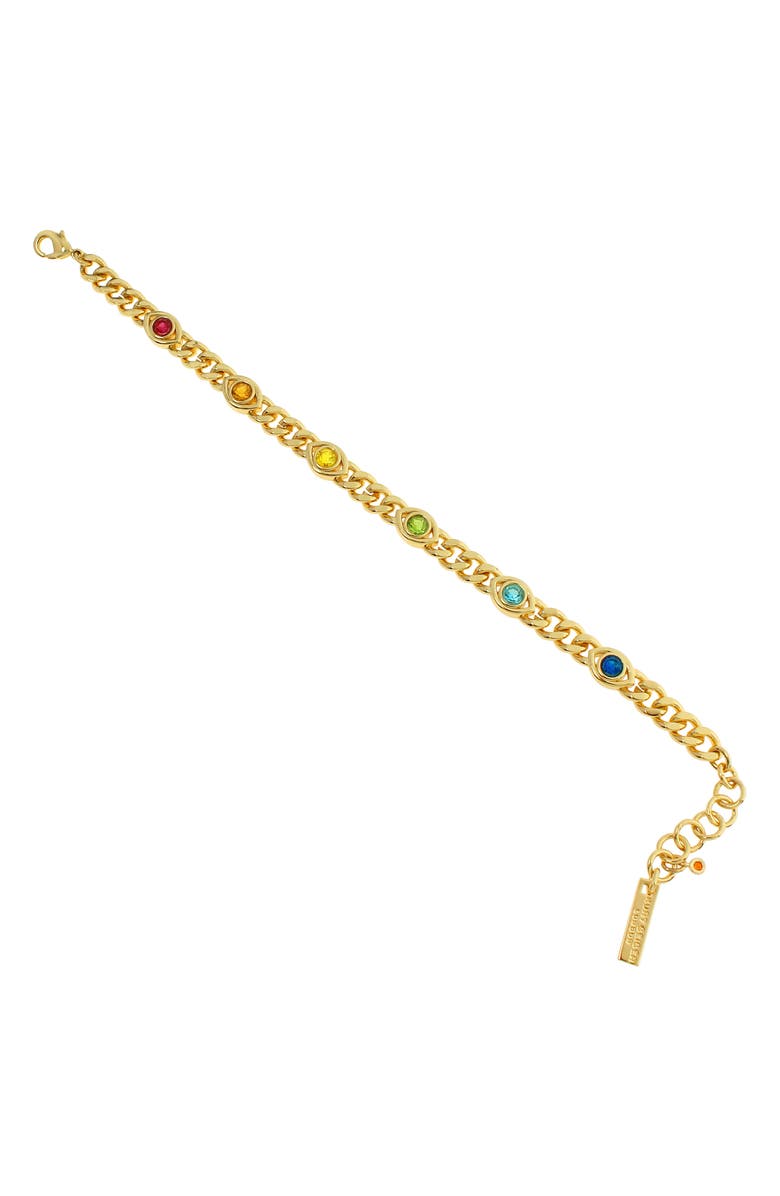 Kurt Geiger London Evil Eye Chain Bracelet, Alternate, color, 
