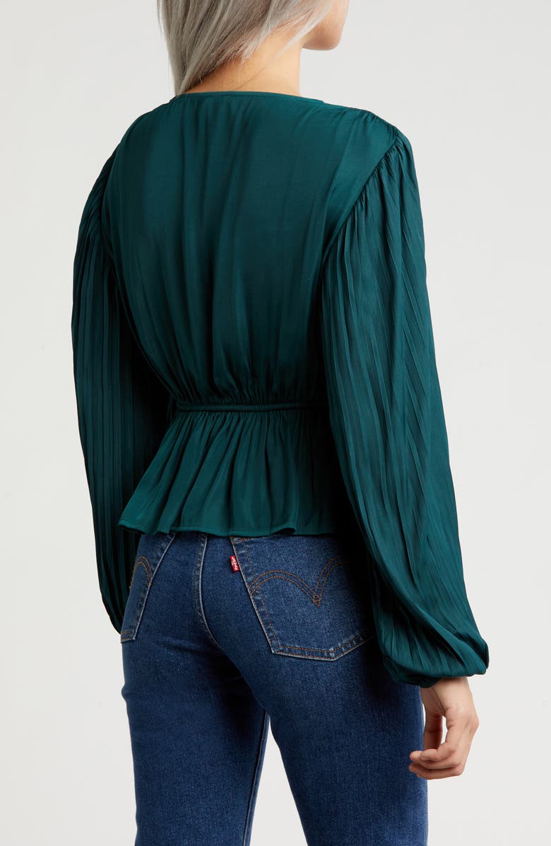 AREA STARS Eloise Long Sleeve Peplum Top, Alternate, color,