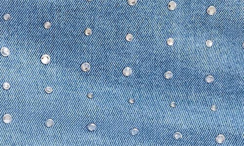 GOOD AMERICAN GOOD AMERICAN DOLLY CRYSTAL DENIM MINISKIRT 