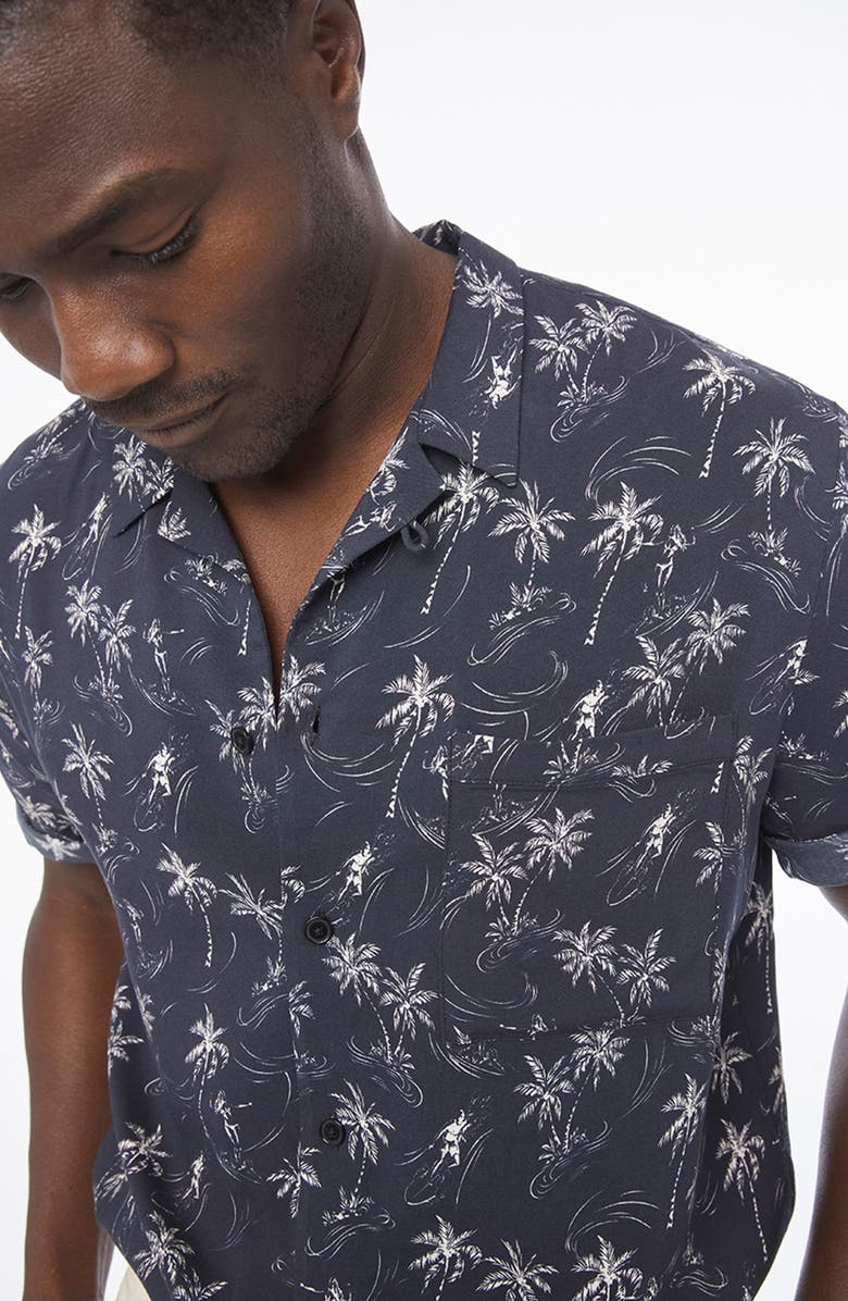 FRAME Regular Fit Tropical Short Sleeve Button-Up Camp Shirt, Alternate, color,