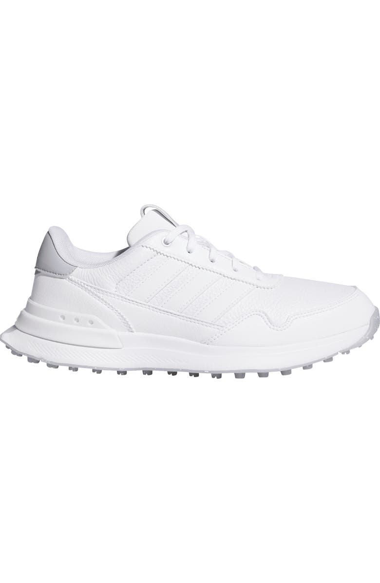 adidas S2G 26 Leather Waterproof Spikeless Golf Shoe, Alternate, color, White/ White/ Halo Silver